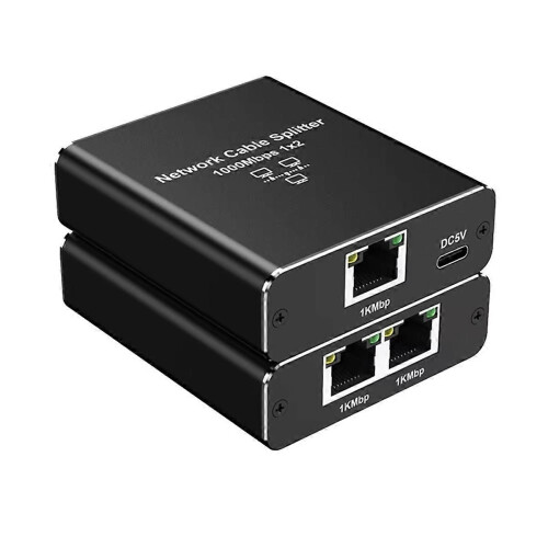 Ethernet Adapter LAN Internet Splitter Gigabit Switch 1 to 2