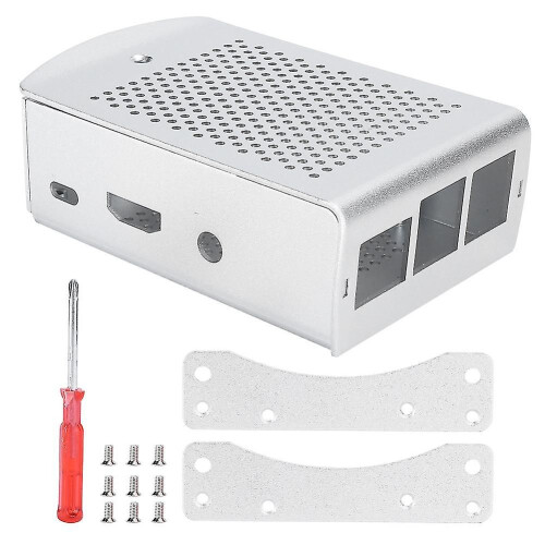 Aluminum Alloy Case for Raspberry Pi 3B 2B Motherboard Cooling Protective Enclosure Silver