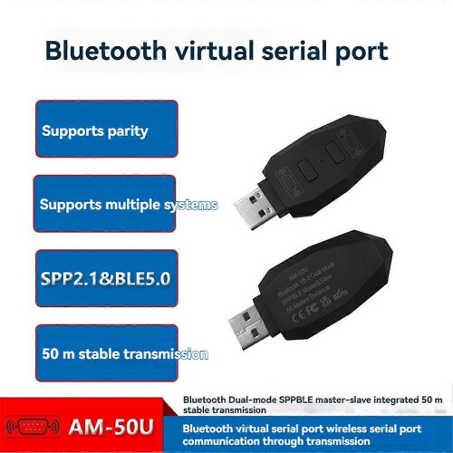 Προσαρμογέας εικονικής σειριακής θύρας Bluetooth AM-50U BT V5.0 δι 2