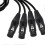 1 ζεύγος STP RJ45 Cat5/6 σε 4 κανάλια XLR 3Pin πολλαπλής επέκτασης δ 3