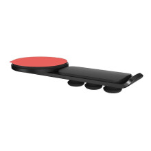 Supporto universale per cuffie da tavolo con rotazione a 360 gradi e organizer per cavi.