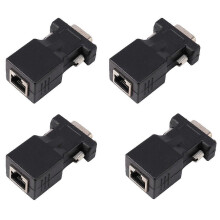 Adattatore per cavo di rete RJ45 da 4x VGA maschio a LAN CAT5 CAT6