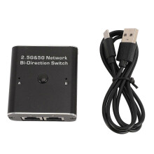 2.5G 5G 2-in-1-out or 1-in-2-out Bi-Directional Network Switch 2 RJ45 Ports Internal External Network Switch Adapter