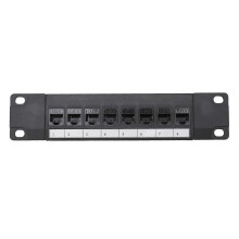 Adaptador de cable de red RJ45 para panel de conexiones CAT6 de 8 puertos de paso directo