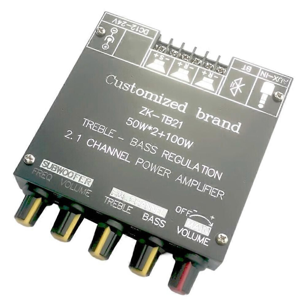High Power Tpa3116 2.1 Channel Bluetooth 5.0 Digital Power Amplifier Board Hifi Subwoofer 2X50w+100W Power Amplifier 9319739808186
