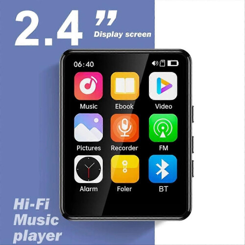 Bluetooth MP3 Player 2.4 Inch Touch Screen HiFi Music Player 2