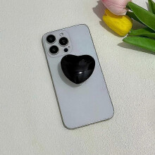 3D Crystal Heart Foldable Phone Stand Grip for Mobile Devices