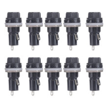 10 pezzi Portafusibili in plastica da 10 A CA 250 V 5 mm x 20 mm per montaggio a pannello