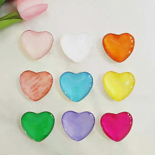 3D Crystal Heart Foldable Phone Stand Grip for Mobile Devices 1