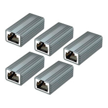 Connettore RJ45 femmina-femmina da 10 Gbps, extender di rete Gigabit, confezione da 5 pezzi