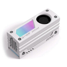 Dissipatore di calore SSD ARGB M.2 con ventola PWM integrata da 20 mm, sincronizzazione ARGB a 3 pin