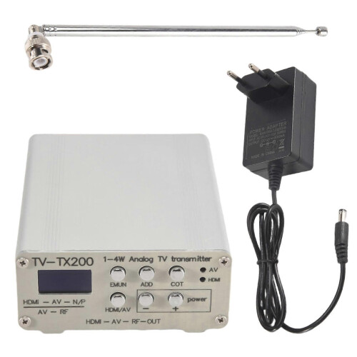 TV-TX200 Αναλογικός Πομπός Τηλεόρασης VHF/UHF Υποστηρίζει Πο 2
