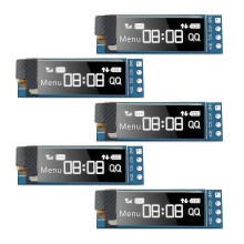 5 stuks I2C-displaymodules, 0,91 inch I2C OLED-displaymodules (wit licht)