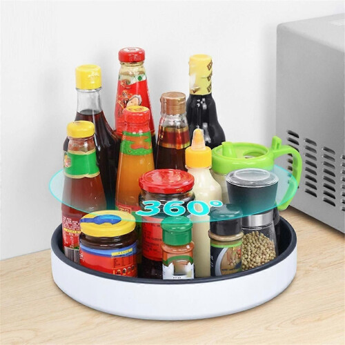 Rugged Storage Turntable Multifunctional Tray Circular Storage Box Spice Rack 1