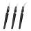3Pcs Anti-Static Reverse Ceramic Tweezer Black 3