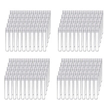 400Pcs Clear Plastic Test Tubes with White Screw Caps Sample Containers Bottles Push Caps 12X75mm