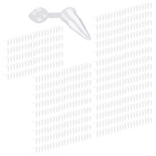 1000 Pcs 0.2ml Round Bottom Centrifuge Tubes w Attached Caps Clear White