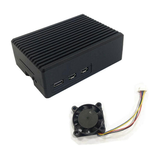 For Raspberry Pi 5B Shell 5BE Radiating Aluminum Striped Groove Shell