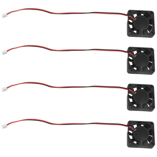 4X, 40mm x 10mm 0.12A 2Pin 5V DC χωρίς ψήκτρες ανεμιστήρας ψύξης με ρουλεμάν μανικιού