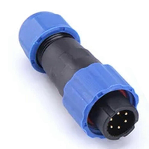 SP13 Waterproof Connector IP68 6 Pin Cable Connectors Male/Female Plug and Socket Nut/Flange/Docking 1