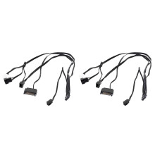 2Pcs 14Pin Water Cooling Radiator Power Supply Cord compatible NZXT Kraken Z53 Z63 Z73 Water Cooler Power Supply Line