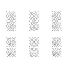 2 griglie di protezione in filo metallico compatibili con ventole per case da 120 x 120 mm