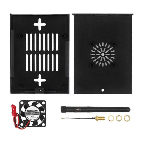 For 5 Max Case with Fan Active Passive Cooling Shell Antenna Heatsinks for 5 Max Board