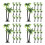 60Pcs Multi-Color Mini Plastic Palm Trees for Micro Landscape Decor 6