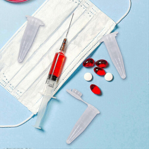 100 τεμάχια 1,5 ml διαφανείς πλαστικοί μικροδοκιμαστικοί σωλ 1