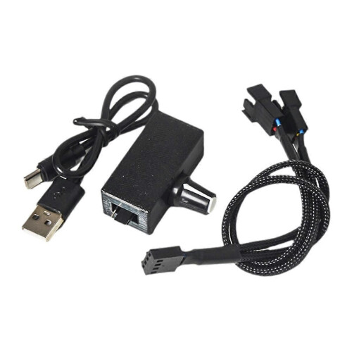 Ρυθμιστής ανεμιστήρα PWM 12V 4Pin με καλώδιο προσαρμογέα 1 προς 2