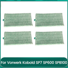 4PCS Mop Cloth for Kobold SP7 SP600 SPB100 Vacuum Cleaner Replace Microfiber Cleaning Cloths Reusable Washable