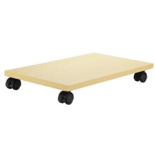 Computer Tower Stand Wood PC Holder Under Desk Mobile Cart 4 Wheel for Floor Carpet Tower Case Printer Potted Planter