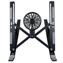 Supporto regolabile con ventola per laptop, base di raffreddamento sollevabile, resistente e stabile,