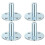 4 Pcs Caster Socket for 7/16 Stem - Broad Brimmed Top Hat Metal Sleeve Inserts for Casters 1