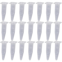 100 stuks 1,5 ml transparante plastic micro-reageerbuisjes met klikdopjes, 42x11 mm laboratoriumcentrifugebuisjes