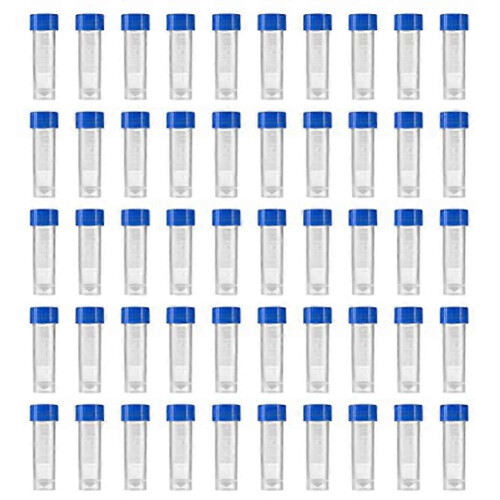 200Pcs 5Ml Plastic Graduated Vial Storage Container Test Tubes