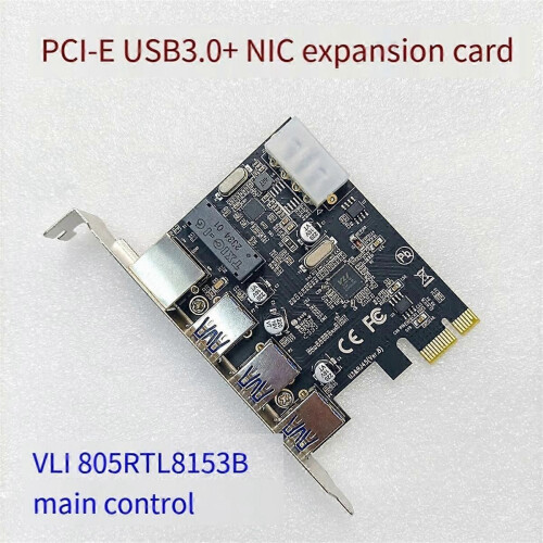 Desktop Mainboard Module PCI-EUSB3.0+Gigabit LAN Expansion Card Using RTL8153B VLI805 Mainboard Module 1