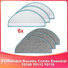 6 Pack Y0140 Mop Pads Replacement for iRobot Roomba Combo Essential Y0140 Y0112 Y0110 Vacuum Cleaner
