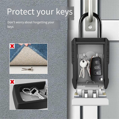 Car Key Safe Box for Home Apartment Lockbox Installation 1
