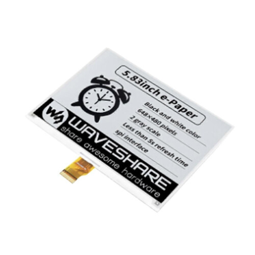Οθόνη E-Ink 5,83 ιντσών HAT για ασπρόμαυρη οθόνη SPI 648x480 με ευρ 1