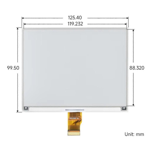 Οθόνη E-Ink 5,83 ιντσών HAT για ασπρόμαυρη οθόνη SPI 648x480 με ευρ 2