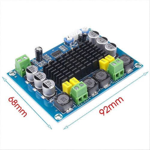 Πλακέτα ενισχυτή ήχου DC 12V 24V 2x120W, στερεοφωνικός διπλού κ 2