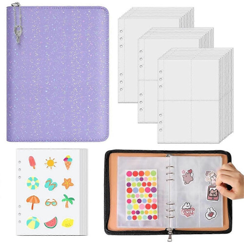 Hardcover Sticker Organizer Binder Reusable B 1