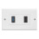 2-θυρών HDMI + USB 3.0 θηλυκή πρίζα τοίχου, προσαρμογέας προέκτασης πάνελ τοίχου 3