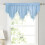 Triangle Kitchen Short Curtain Valance – Sky Blue, 130 x 3
