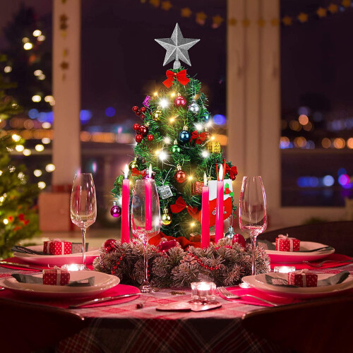 Star Tree Topper 20cm Plastic Christmas Decoration 2