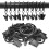 40er-Packung schwarze Metall-Gardinenringe mit Clips 2