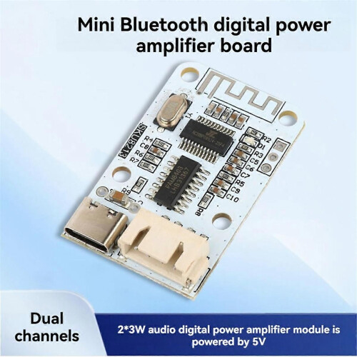 Πλακέτα ενισχυτή Bluetooth DC 5V 3W+3W 2.0 καναλιών HiFi Stereo PAM8403 Διεπαφή τύπου C Mini Digital 1