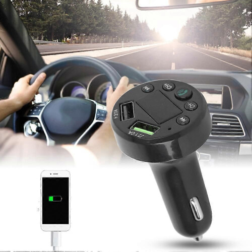 Πομπός FM αυτοκινήτου E6 Bluetooth Handsfree Kit Οθόνη LED Στερεοφωνικό o με θύρα USB 2