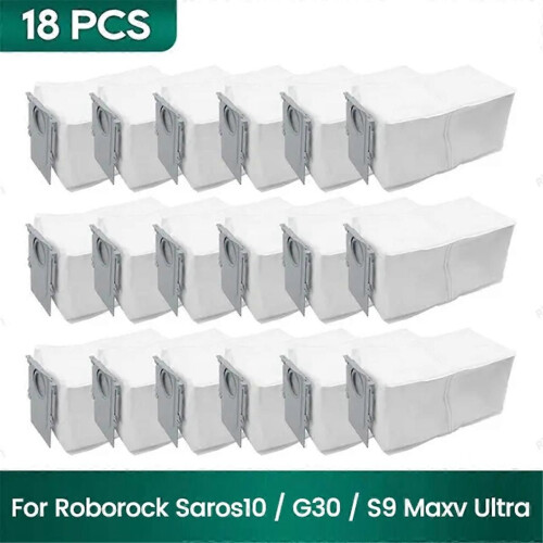 18PCS Ανταλλακτικά Σακούλα Σκόνης Συμβατή με Roborock Saros10 / G3
